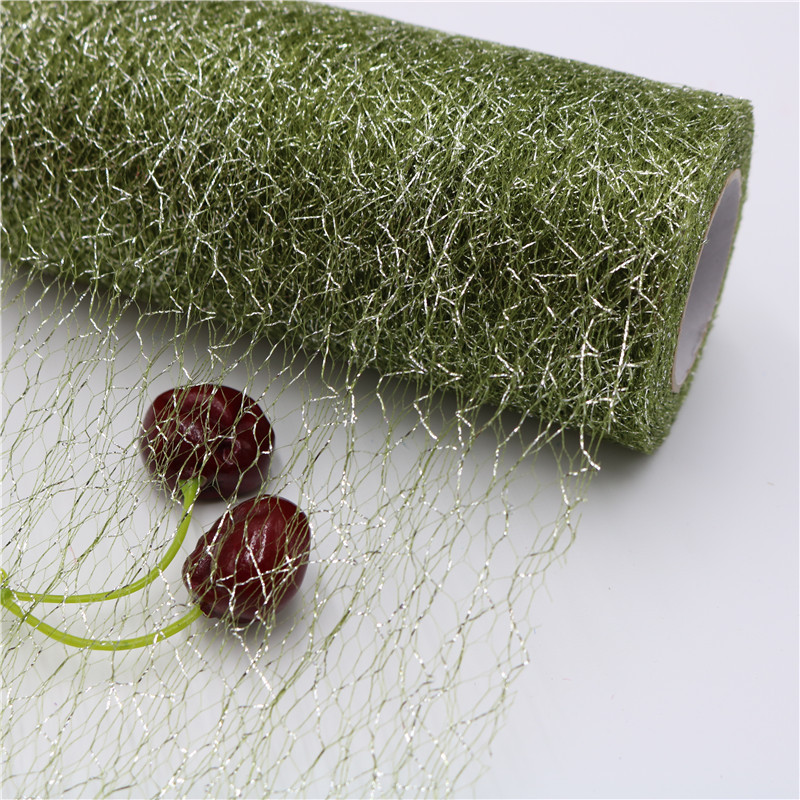 15cm 10 yards gold and silver random mesh yarn roll  Tulle Christmas  DIY hair accessories  tulle mesh   HX003