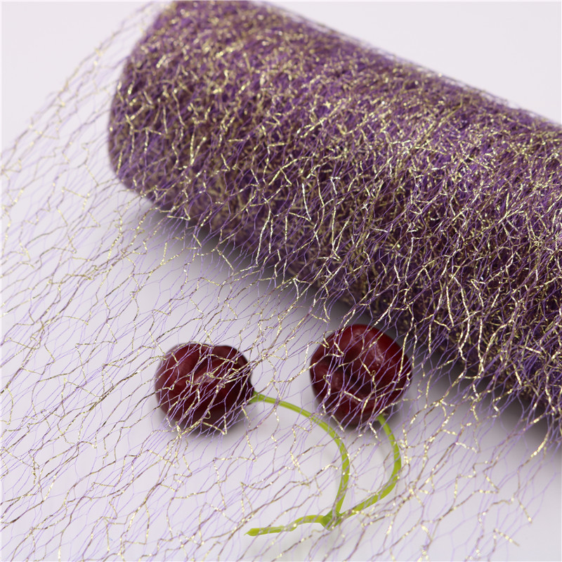 15cm 10 yards gold and silver random mesh yarn roll  Tulle Christmas  DIY hair accessories  tulle mesh   HX003