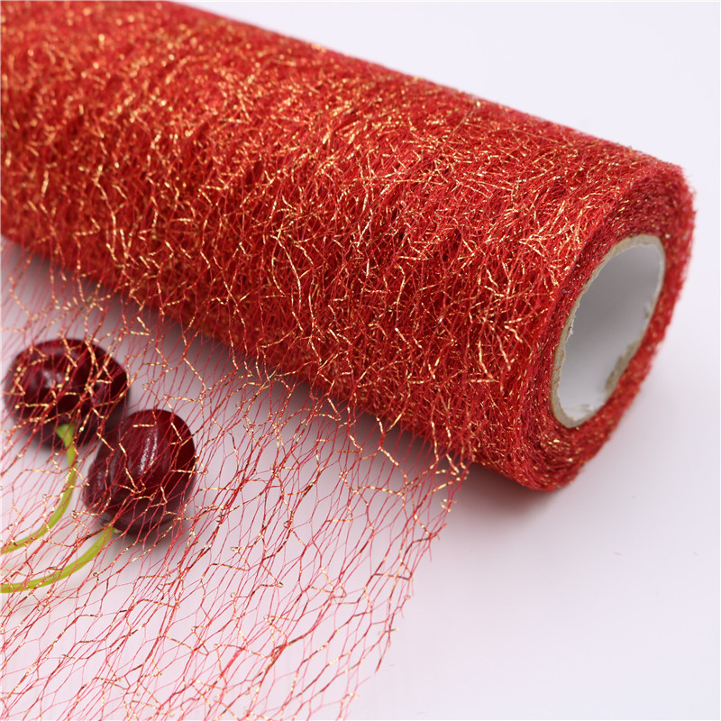 15cm 10 yards gold and silver random mesh yarn roll  Tulle Christmas  DIY hair accessories  tulle mesh   HX003