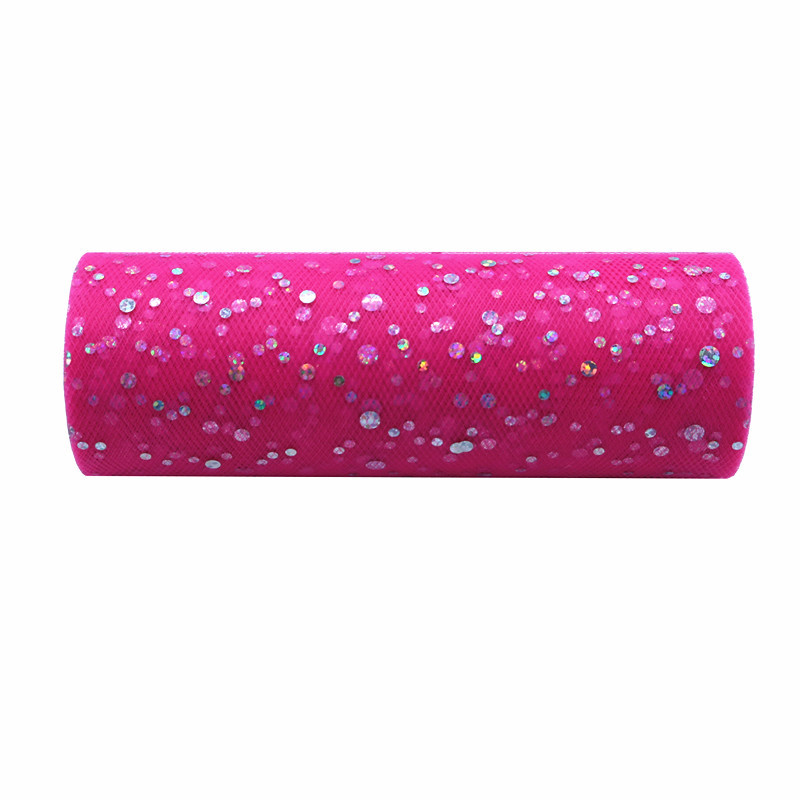 Glitter Sequin Tulle Roll 15cm Roll Fabric Spool Tutu Gift Wrap Baby Shower Wedding Decoration DIY Birthday Party Supplies  HX005