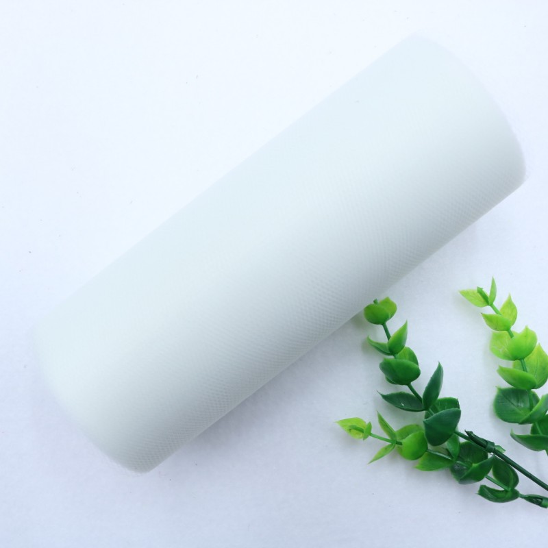 25 Yards 15cm    Factory Direct  100% Polyester Tulle Roll Decoration Wedding Dress Fabric Medium Soft Tulle   HX002