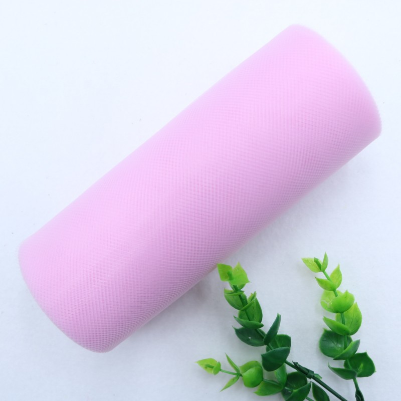 25 Yards 15cm    Factory Direct  100% Polyester Tulle Roll Decoration Wedding Dress Fabric Medium Soft Tulle   HX002