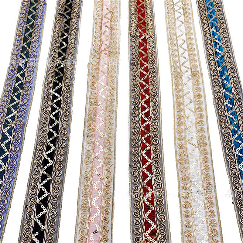 Vintage national style embroidery lace wholesale Ougen yarn embroidery Fashion accessory ribbon accessories  Clothing accessories  ZB026