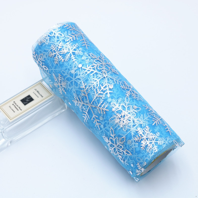 15cm*10yards  Korean version snowflake mesh roll DIY hair accessories  Homemade catwalk table surrounds and more  HX019