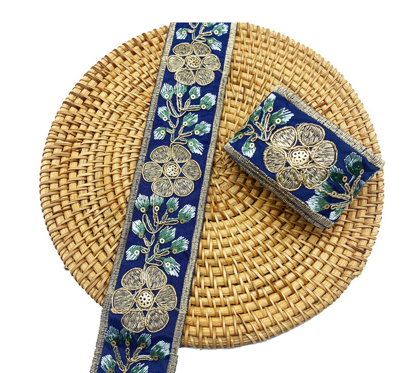 4.5cm wide Chinese dress qipao lace ribbon, handmade hair band accessories sequins embroidered skirt lace accessories ZB034