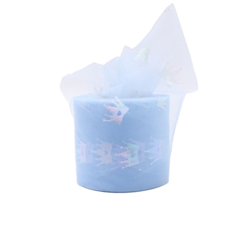 6CM*25YARDS  Symphony bronzing crown mesh roll ,diy bow gift wrapping hair accessories accessories ribbon HX93