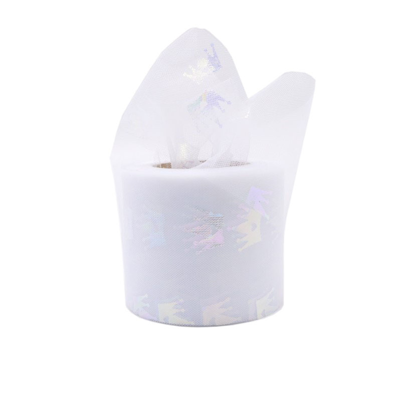 6CM*25YARDS  Symphony bronzing crown mesh roll ,diy bow gift wrapping hair accessories accessories ribbon HX93