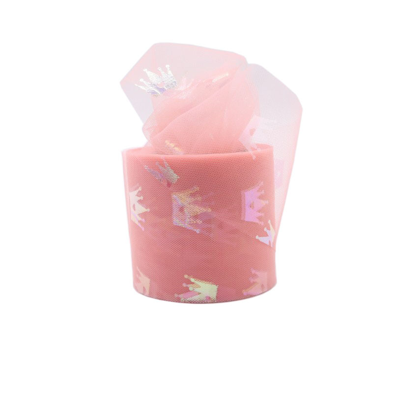 6CM*25YARDS  Symphony bronzing crown mesh roll ,diy bow gift wrapping hair accessories accessories ribbon HX93