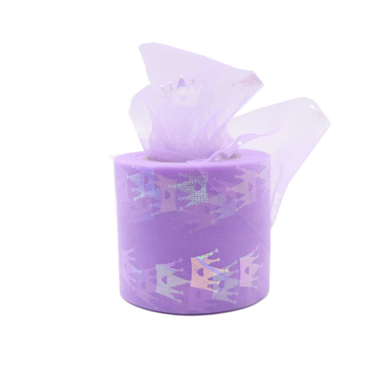 6CM*25YARDS  Symphony bronzing crown mesh roll ,diy bow gift wrapping hair accessories accessories ribbon HX93