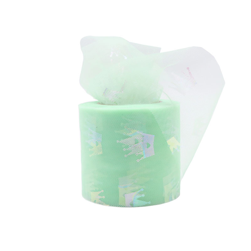 6CM*25YARDS  Symphony bronzing crown mesh roll ,diy bow gift wrapping hair accessories accessories ribbon HX93