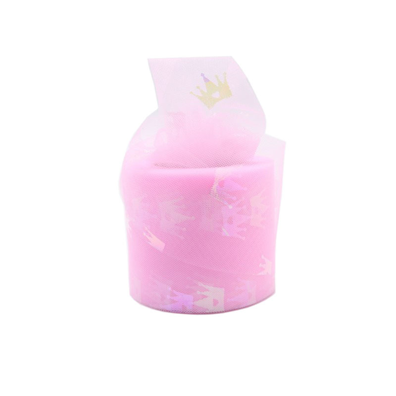 6CM*25YARDS  Symphony bronzing crown mesh roll ,diy bow gift wrapping hair accessories accessories ribbon HX93