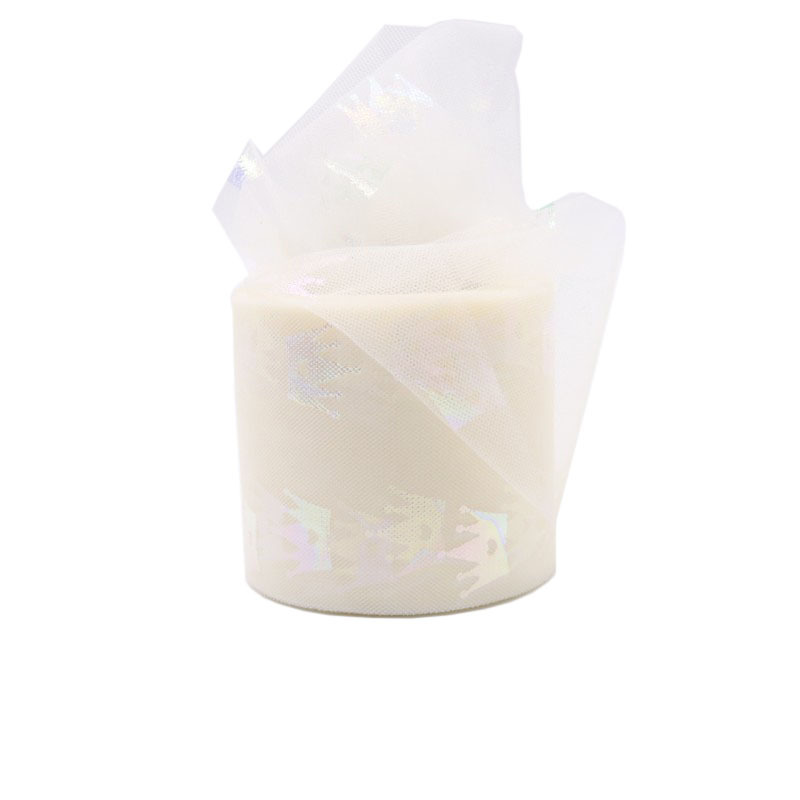 6CM*25YARDS  Symphony bronzing crown mesh roll ,diy bow gift wrapping hair accessories accessories ribbon HX93