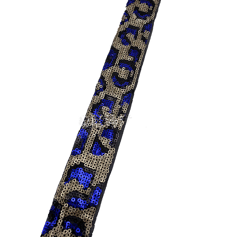 35mm Leopard Print Sequins Fabric Embroidery Lace Sequin Fabric for Sewing Glitter DIY ZB047