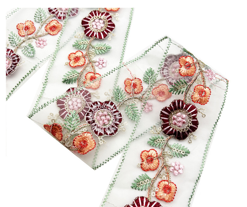 6cm color ribbon sequins gold powder ethnic lace accessories Europe and America Lace High Quality Embroidered Guipure Lace Fabric For Wedding Lace ZB058