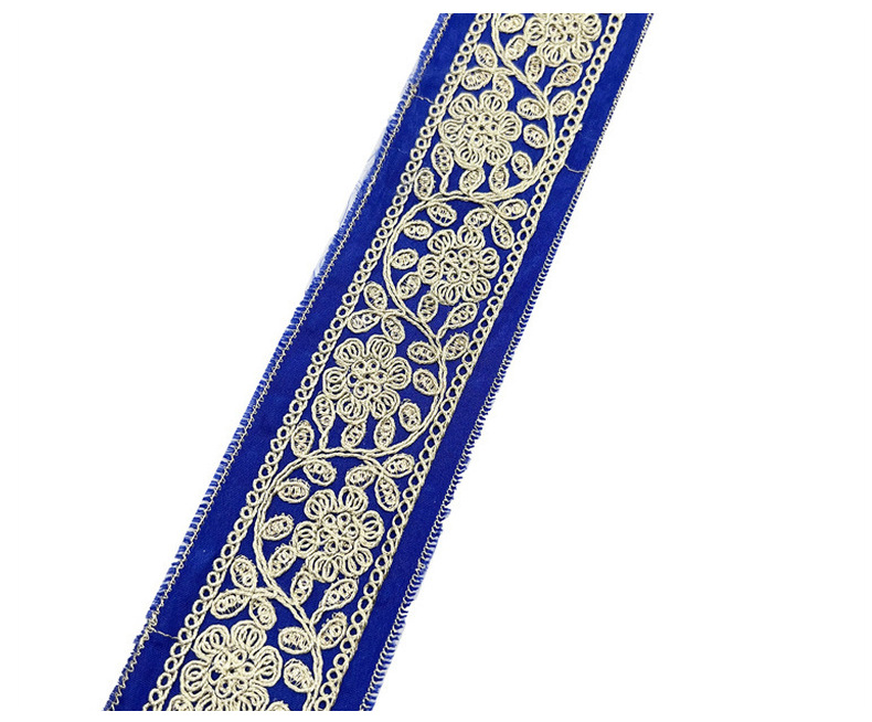 5.5cm national style sequins embroidery bar code gold strands rope Han dress waist belt fabric curtain lace accessories ZB067