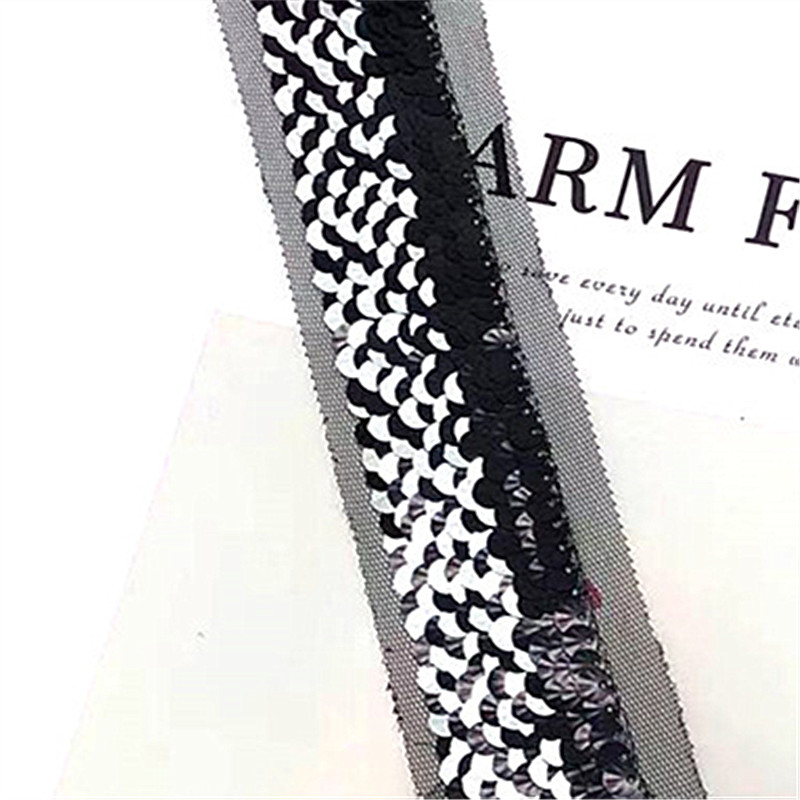 fashion costume decorative glitter sequined lace fabric mesh embroidery textile sewing dress dancewear embellishment trim lace ZB073