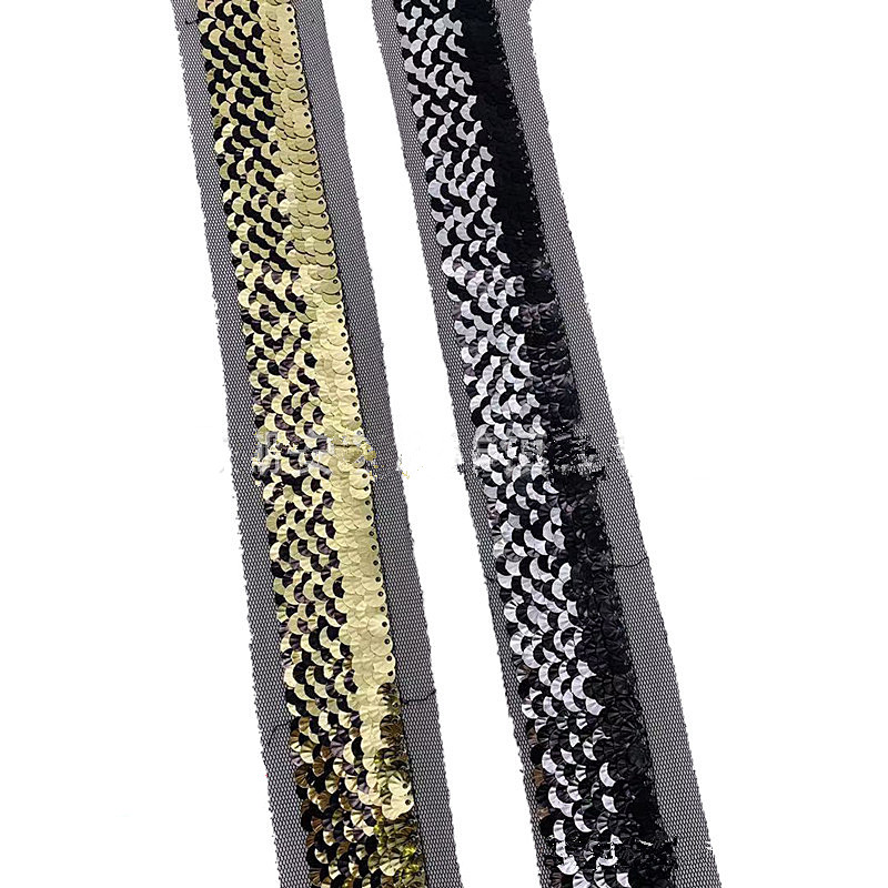 fashion costume decorative glitter sequined lace fabric mesh embroidery textile sewing dress dancewear embellishment trim lace ZB073