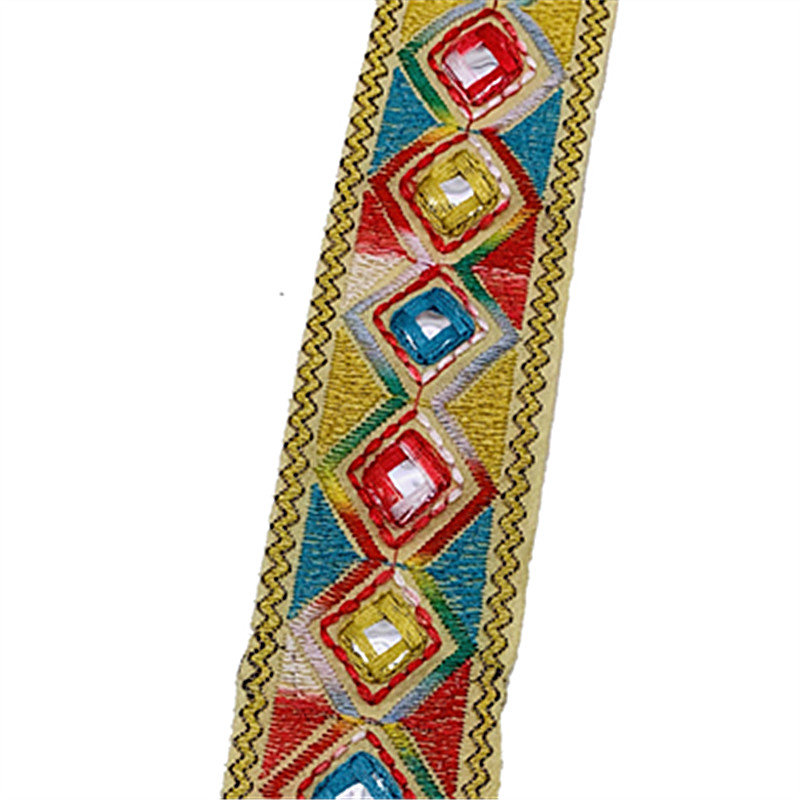 National Wind Sequins with lace Sewing Accessories Ethnic Style Lace Trim Ribbon Embroidered Webbing For Garment ZB074