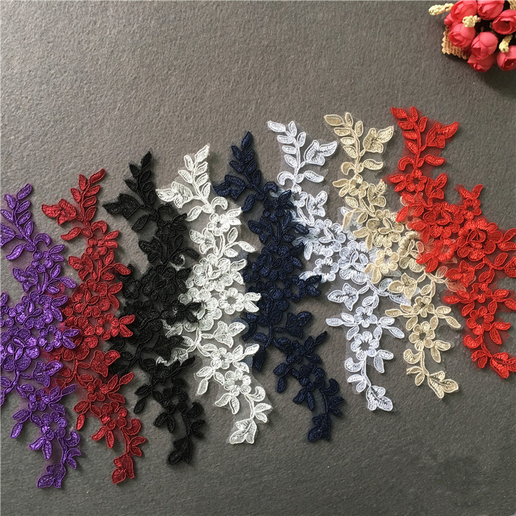 Fringed chariot bones to flowers Decoration Fabric Embroidered Flower Lace Applique Patch DIY Sewing Clothing Accessories CG061