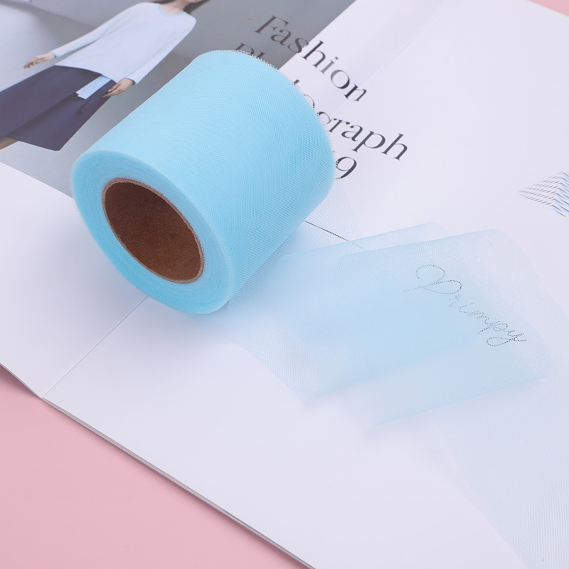 6/7.5CM*25yards Hot stamped golden little love mesh roll , Solid color encryption mesh ribbon ,handmade diy bow HX990