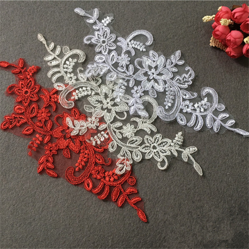 New Lace Applique Flower Floral For Wedding Party Dress Clothing The Wedding Dress Car Bone to the flower bride wedding shoes lace flower lace accessories DIY ornaments CG073