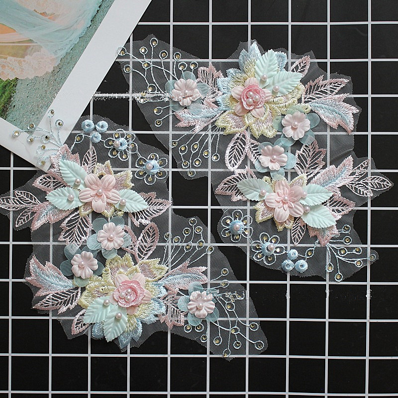 sequins flower embroidery bead cloth paste butterfly patch suitable for children's clothes decoration DA924