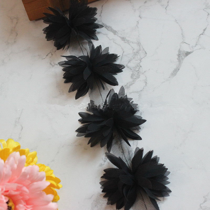 Chiffon flower lace ribbon Women wedding dress decal Artificial Flowers For Dress Decoration XF23