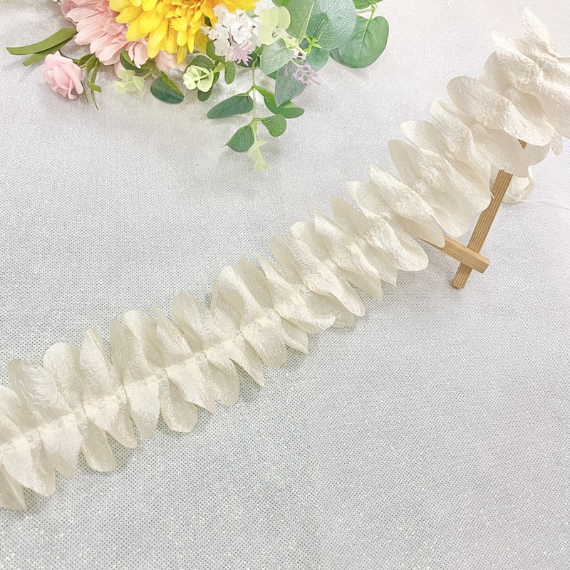 7.8cm Trim Ruffles Lace Trim Pleated chiffon Ribbon Fabric for Sewing DIY Baby Dress Garment XF33
