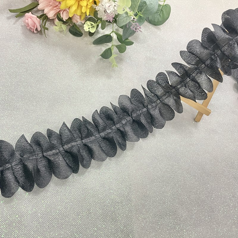 7.8cm Trim Ruffles Lace Trim Pleated chiffon Ribbon Fabric for Sewing DIY Baby Dress Garment XF33