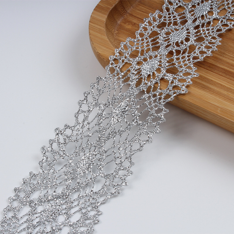 5cm gold and silver thread lace, dance performance animation clothing accessories, gold lace bilateral ZD118