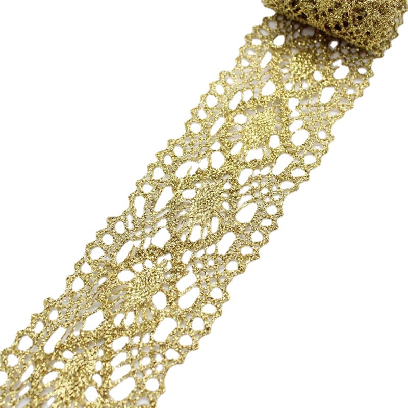 5cm gold and silver thread lace, dance performance animation clothing accessories, gold lace bilateral ZD118