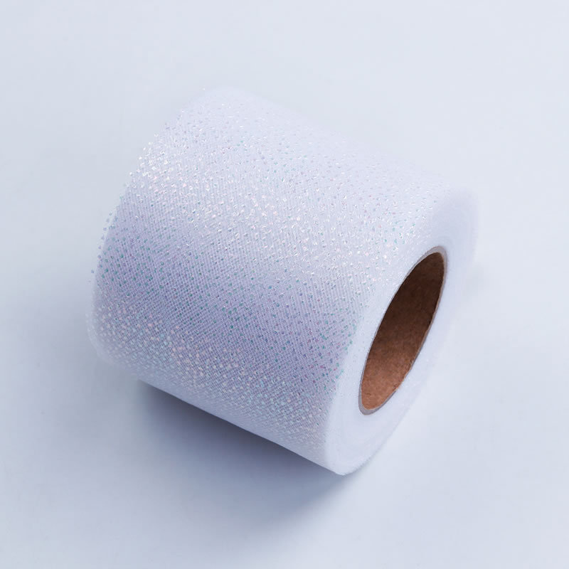 6CM*25yards Symphony silver dot mesh roll , Rainbow Dots DIY bow accessories , birthday party decorations HX389