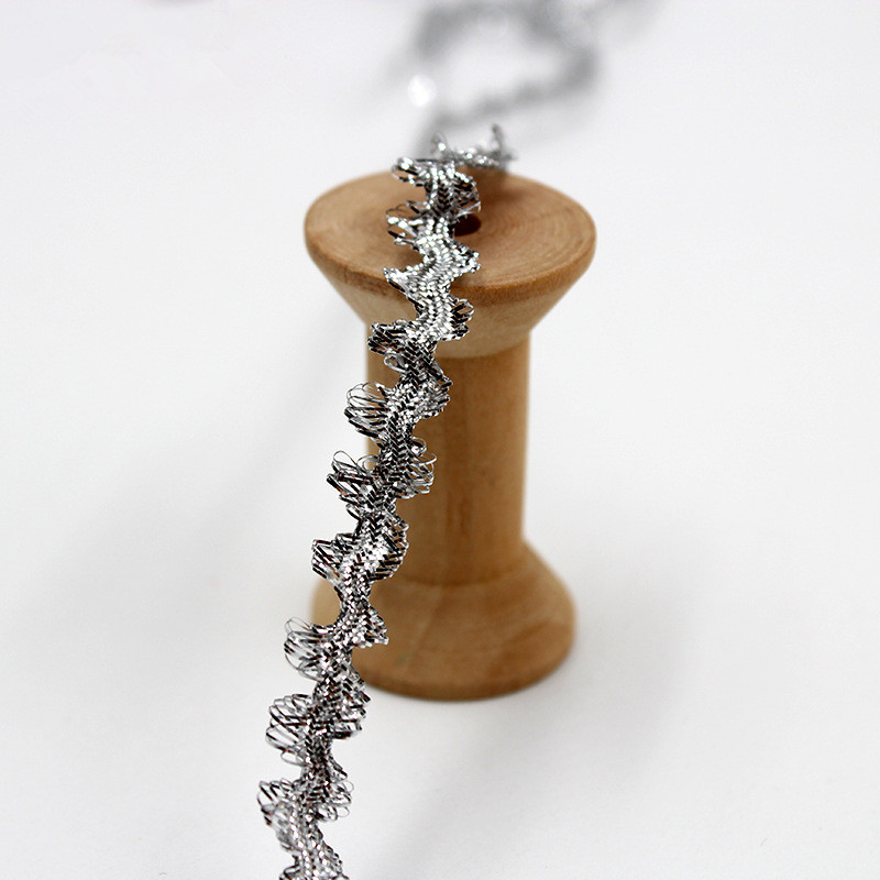 Gold and silver wire fish scale lace Metallic Border Trimming Lace Golden Yellow Lace Trim Embroidery Gold Lace Trim ZD128