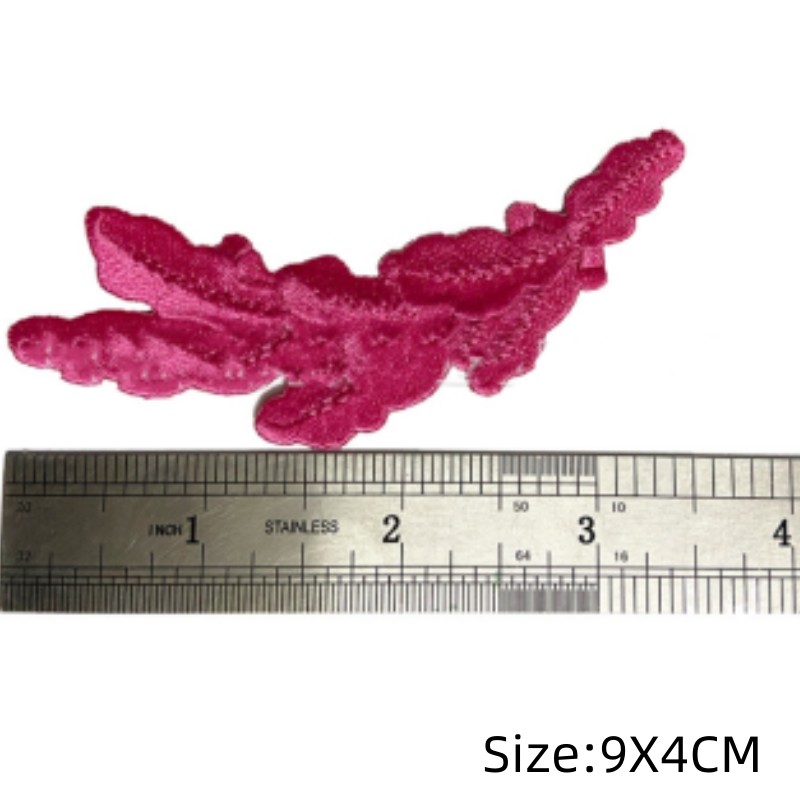 5 PAIRS Hot selling ironing DIY embroidered patches wheat ears feathers leaves wings embroidered fabrics baseball caps decorative stickers CA080