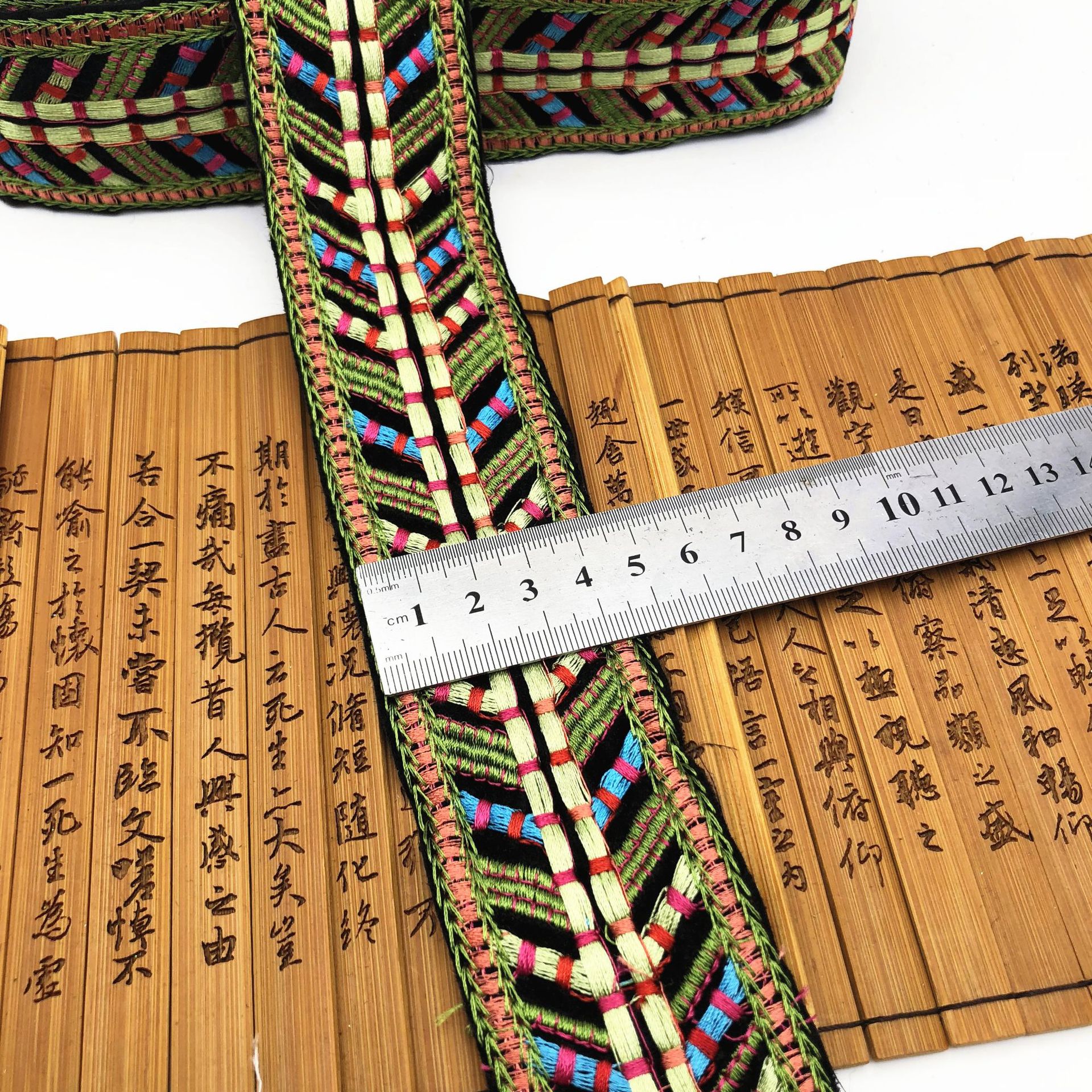 Ethnic Style Lace Jacquard Webbing Woven Tape For Garment Accessories Width 5cm ZD140