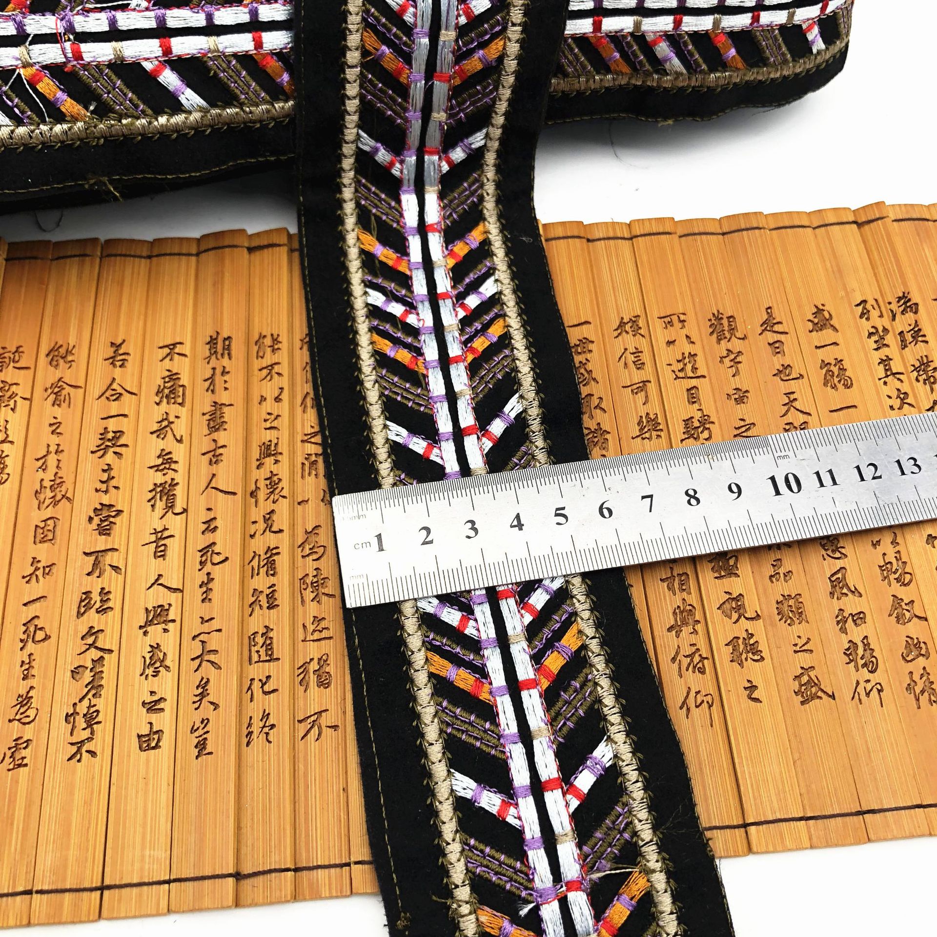 Ethnic Style Lace Jacquard Webbing Woven Tape For Garment Accessories Width 5cm ZD140