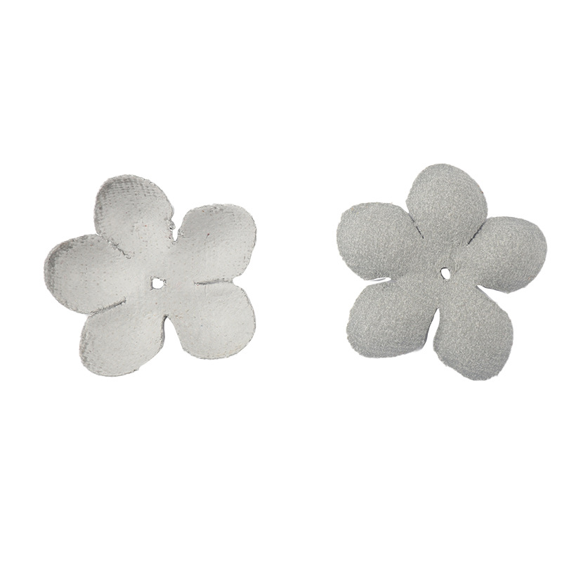 Small Exquisite Leather Flowers Handmade Artificial Flower Head Wedding Decoration DIY Scrapbooking Craft Fake Flower DXH04