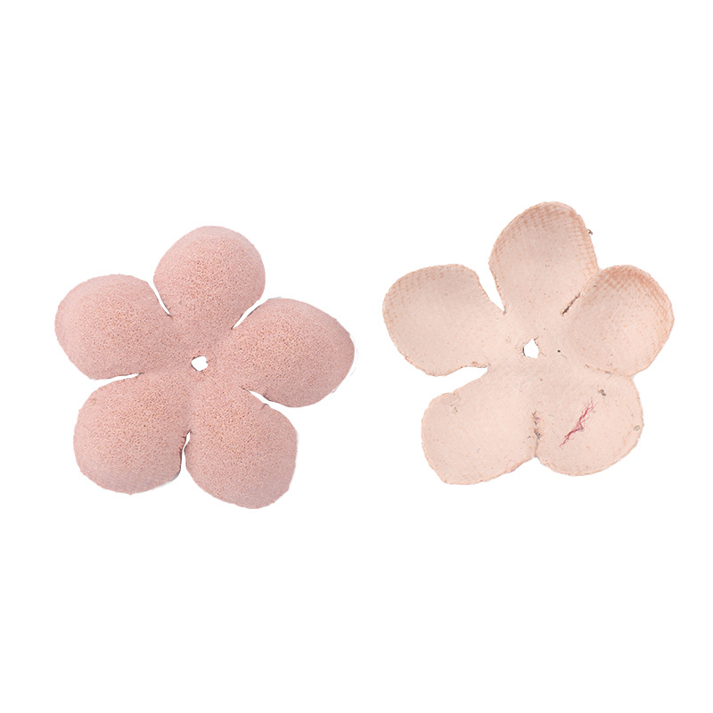 Small Exquisite Leather Flowers Handmade Artificial Flower Head Wedding Decoration DIY Scrapbooking Craft Fake Flower DXH04