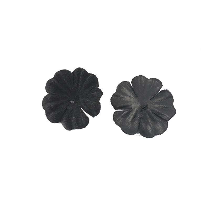 500pcs/Bag Wholesale Microfiber Leather Hair Accessories 3D DIY Handmade Flowers Six Petal 25mm Leather Flower Pieces DXH05