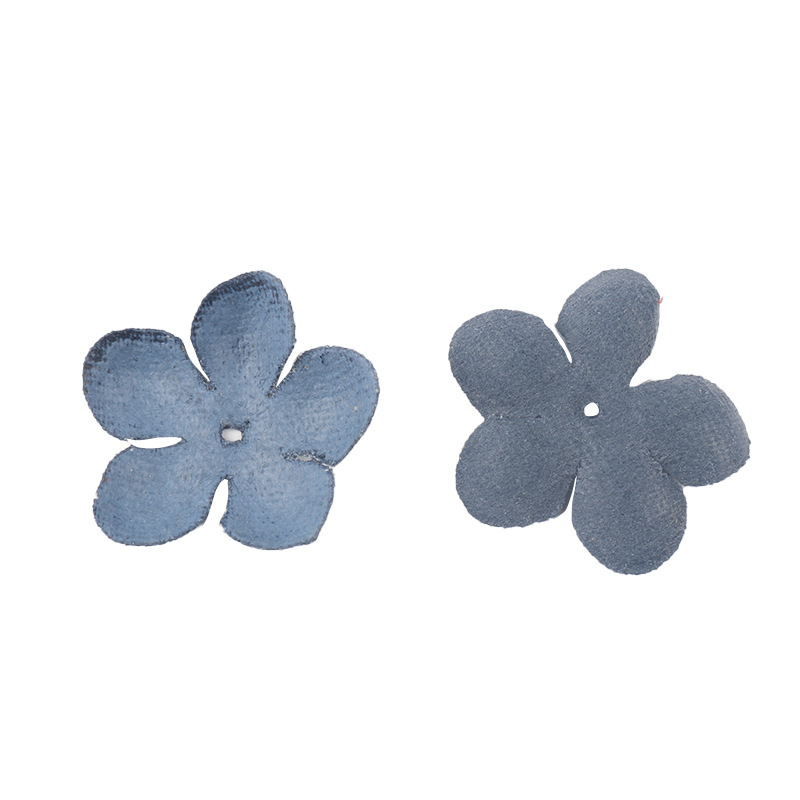 Small Exquisite Leather Flowers Handmade Artificial Flower Head Wedding Decoration DIY Scrapbooking Craft Fake Flower DXH04