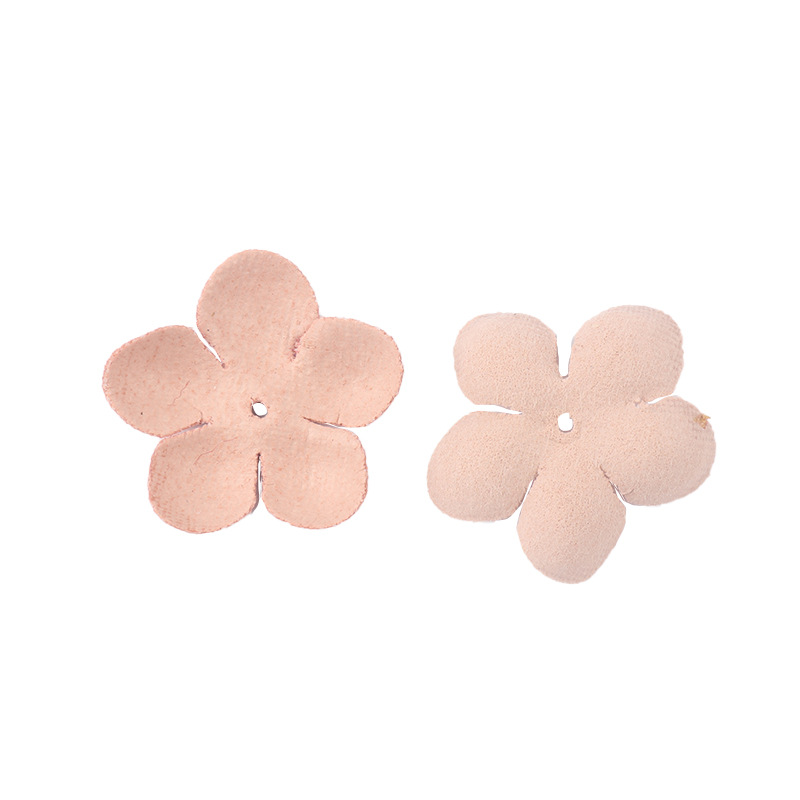 Small Exquisite Leather Flowers Handmade Artificial Flower Head Wedding Decoration DIY Scrapbooking Craft Fake Flower DXH04