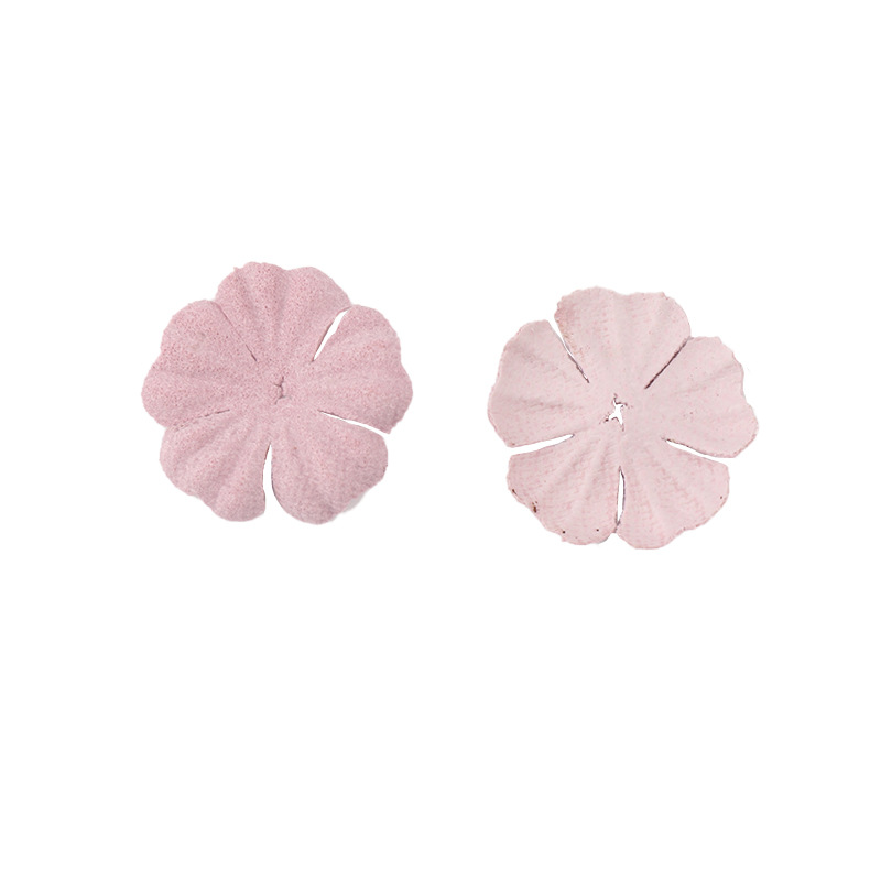 500pcs/Bag Wholesale Microfiber Leather Hair Accessories 3D DIY Handmade Flowers Six Petal 25mm Leather Flower Pieces DXH05