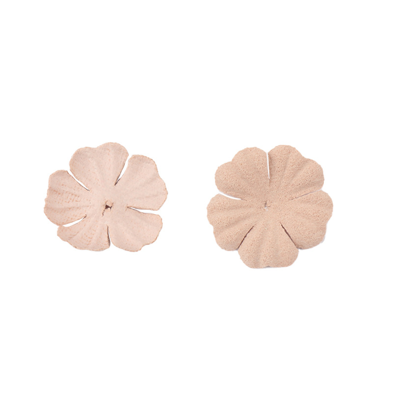 500pcs/Bag Wholesale Microfiber Leather Hair Accessories 3D DIY Handmade Flowers Six Petal 25mm Leather Flower Pieces DXH05
