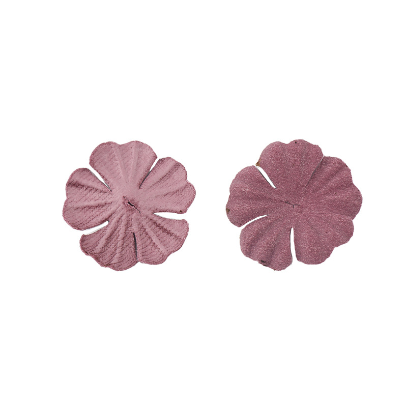 500pcs/Bag Wholesale Microfiber Leather Hair Accessories 3D DIY Handmade Flowers Six Petal 25mm Leather Flower Pieces DXH05