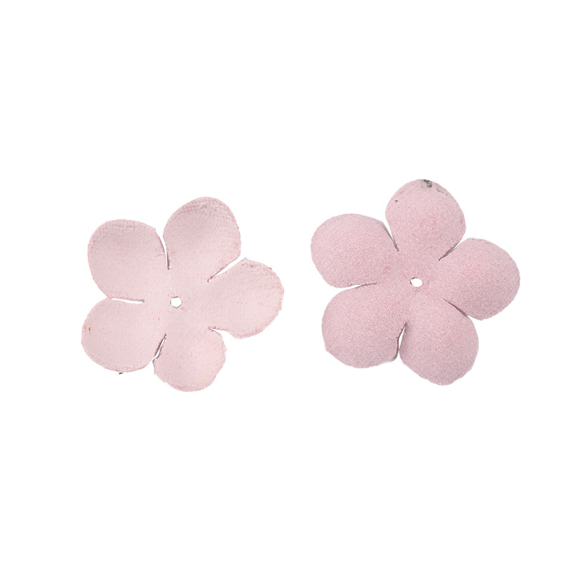 Small Exquisite Leather Flowers Handmade Artificial Flower Head Wedding Decoration DIY Scrapbooking Craft Fake Flower DXH04