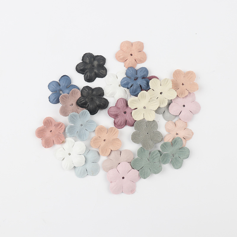 2.5cm mini size handmade diy fabric embossed accessories material package hair accessories flower flower piece DXH03