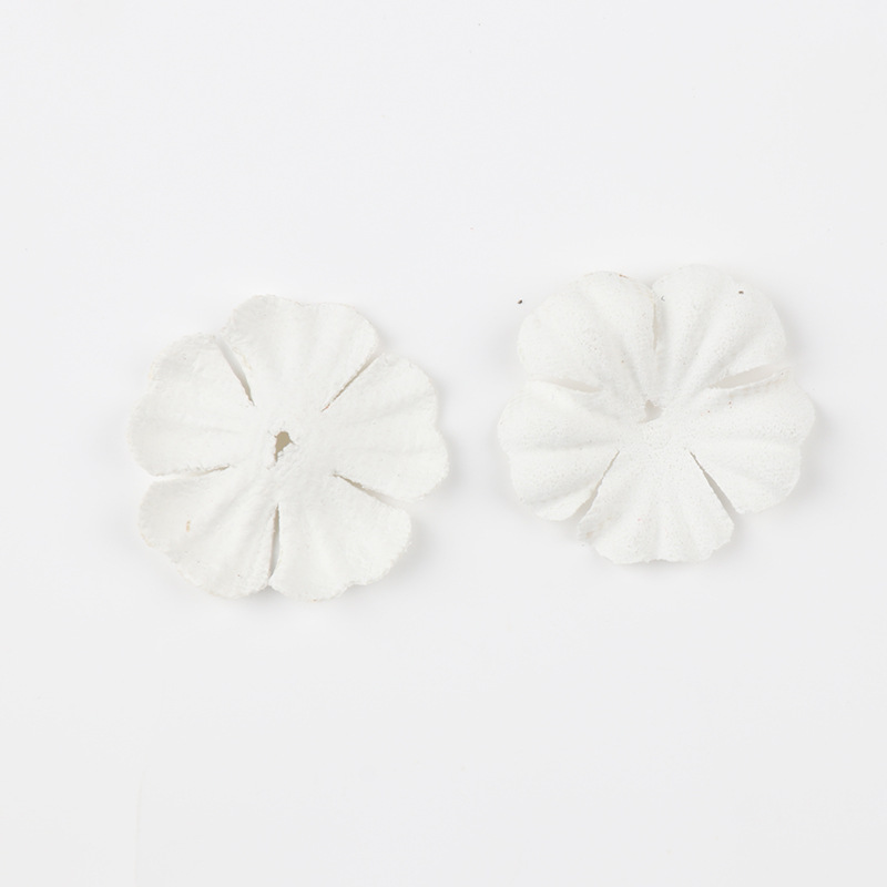 500pcs/Bag Wholesale Microfiber Leather Hair Accessories 3D DIY Handmade Flowers Six Petal 25mm Leather Flower Pieces DXH05