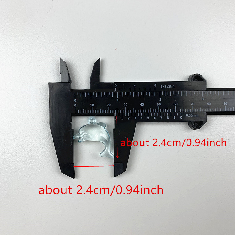 Dolphin transparent hole pearl acrylic plastic marine animal beads children hand-made DIY bracelet pendant accessories ZZ04