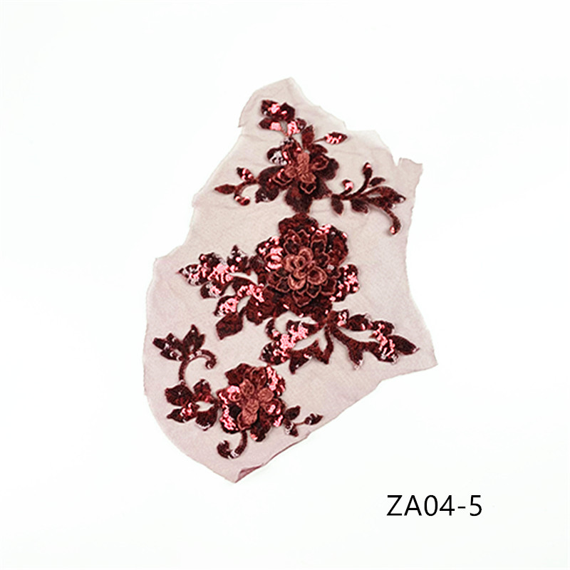 CHICKNIT 3D costume wedding fashion sequin embroidery lace flower applique clothes diy clothing accessories ZA04