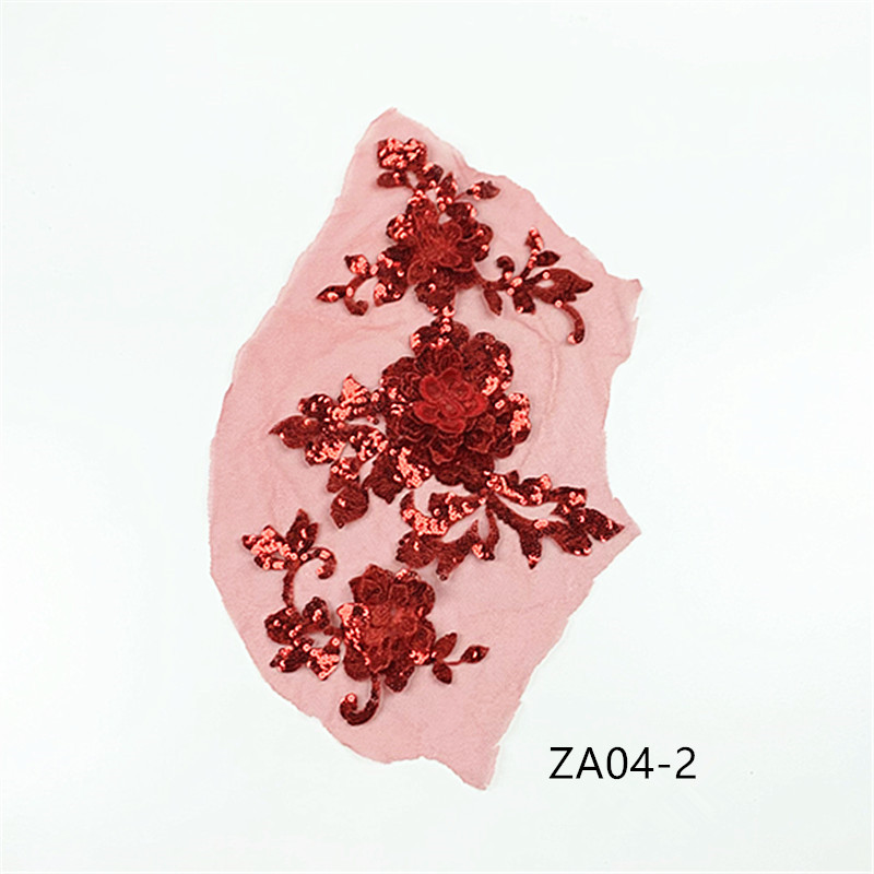 CHICKNIT 3D costume wedding fashion sequin embroidery lace flower applique clothes diy clothing accessories ZA04